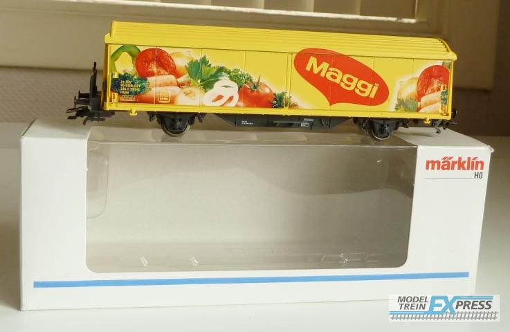 Marklin gebruikt materiaal 4735.951 Marklin Schiebewandwagen Maggi Hbils SBB, nieuw in doos