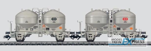 Marklin gebruikt materiaal 47613 Marklin set van 2 silowagens SBB z.g.a.n in doos