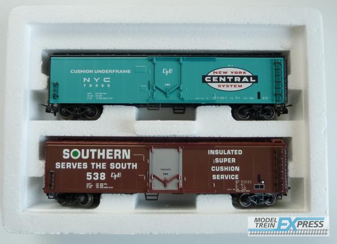 Marklin gebruikt materiaal 47785 2-delige goederenwagen-set met 4-assige Boxcars USA nieuw in doos