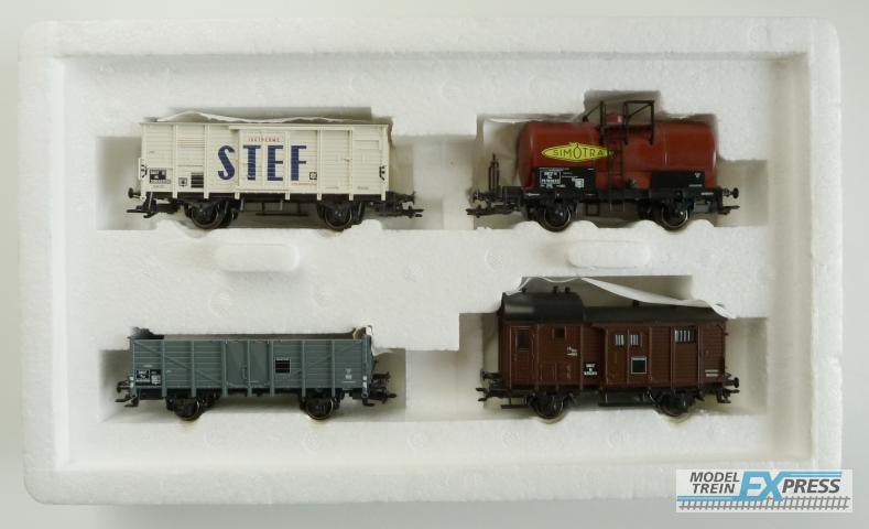 Marklin gebruikt materiaal 47892 Güterwagen-Set "SNCF"  z.g.a.n in doos