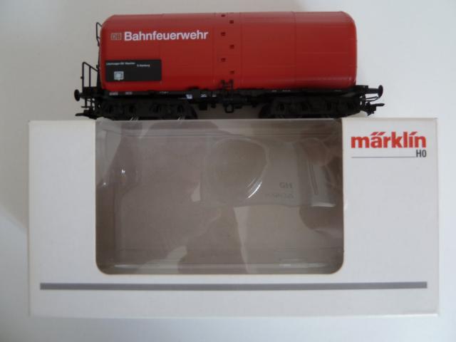 Marklin gebruikt materiaal 47911 4-assige ketelwagen "Bahnfeuerwehr", in goede staat, in doos