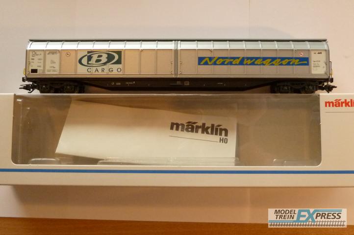 Marklin gebruikt materiaal 48032 Marklin schuifwandwagen NORDWAGGON z.g.a.n in doos