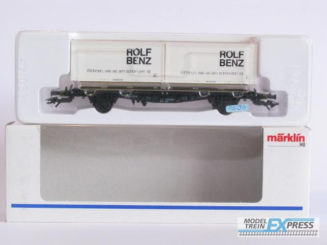 Marklin gebruikt materiaal 4850 Marklin DB Containerwagen Rolf Benz.