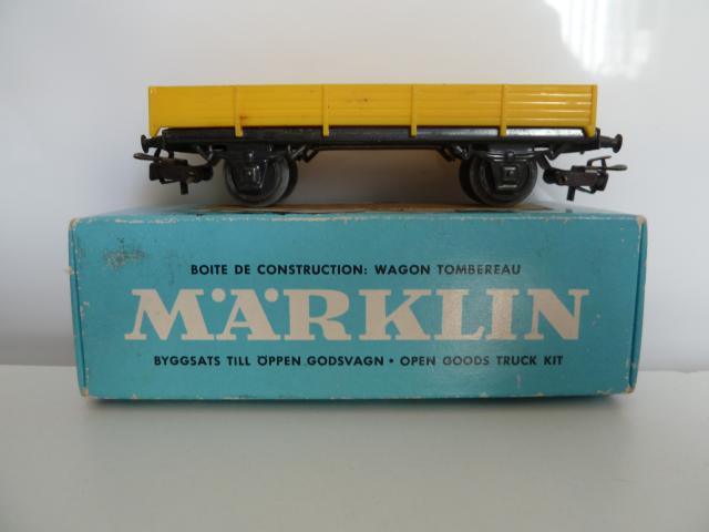 Marklin gebruikt materiaal 4902 Lage bakwagen, geel, in doos
