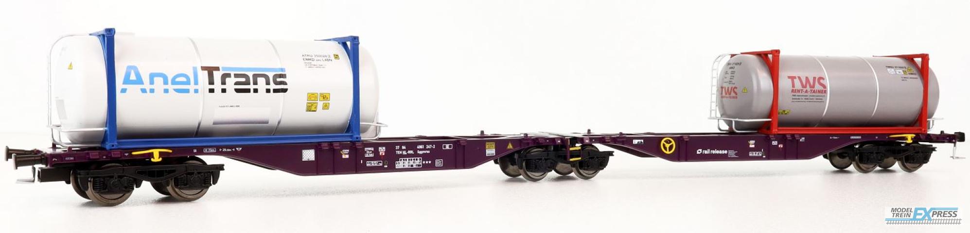Mehano 28400 1/87 CONTAINERW SGGMRS90 RAILRELEASE TWS/ANELTRANS (4/25) *
