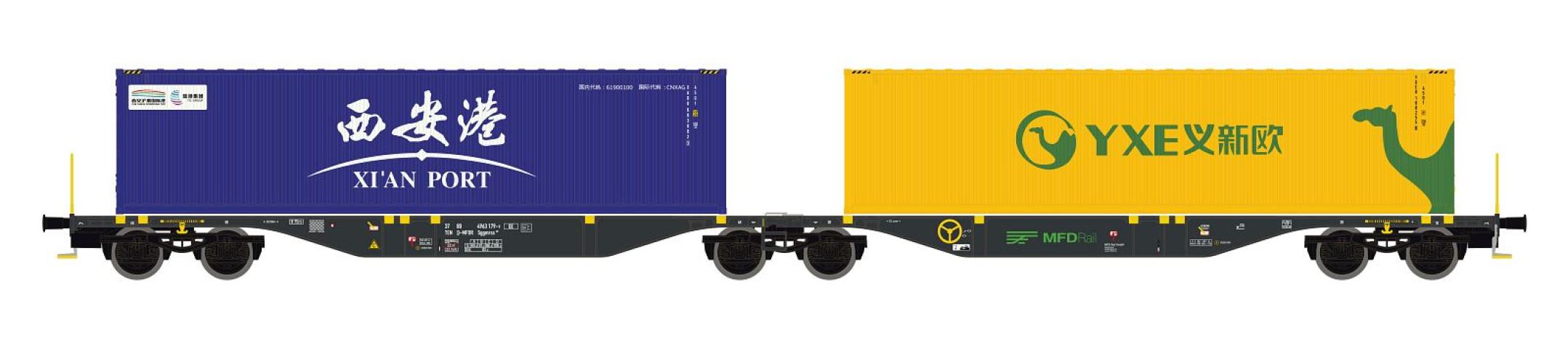 Mehano 30045 CONTAINERWAGEN SGGMRSS'90 MFD RAIL, EP.VI