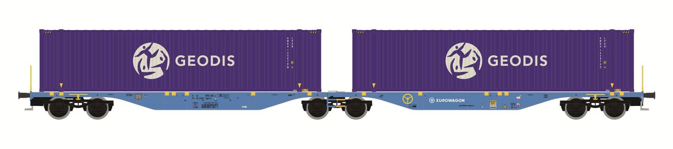 Mehano 30046 CONTAINERWAGEN SGGMRSS'90 EUROWAGON, EP.VI