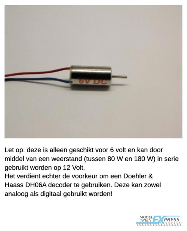 Micromotor.EU 0612S - 6V Motor 6x12 - 6V- single shaft