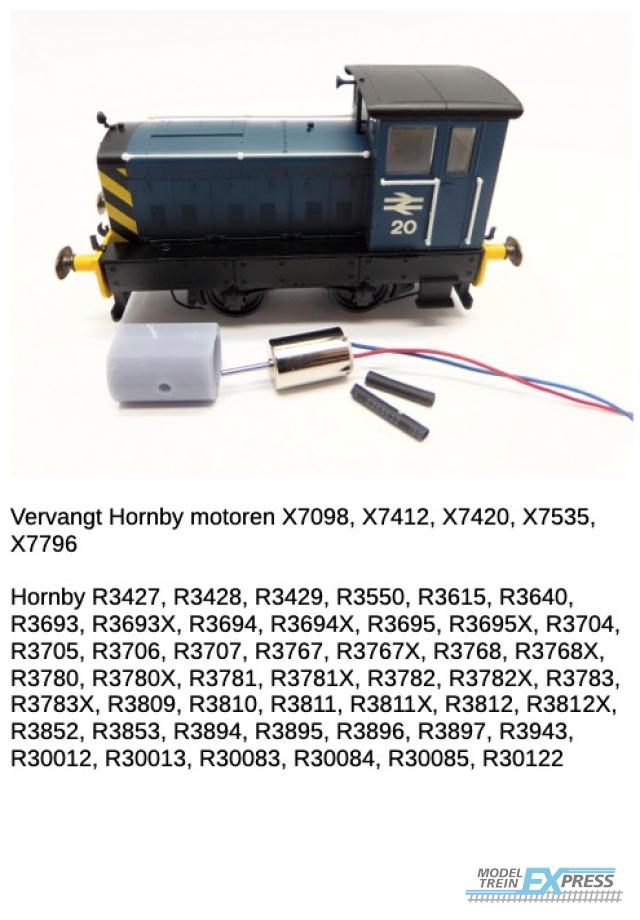 Micromotor.EU 0T005 Hornby Class A1X Terrier, Peckett & Sons B2/W4, Rocket, Ruston Hornsby 48DS/88DS, 4wDH Sentinel