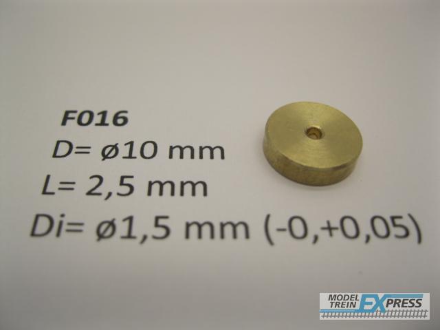 Micromotor.EU F016 Flywheel ø10 mm x 2,5 mm x ø1,5 mm