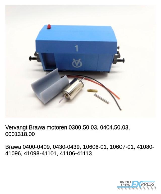 Micromotor.EU HBR004 Brawa Klv 61, Köf II, Volkert robot V7000 - Model met snaaraandrijving