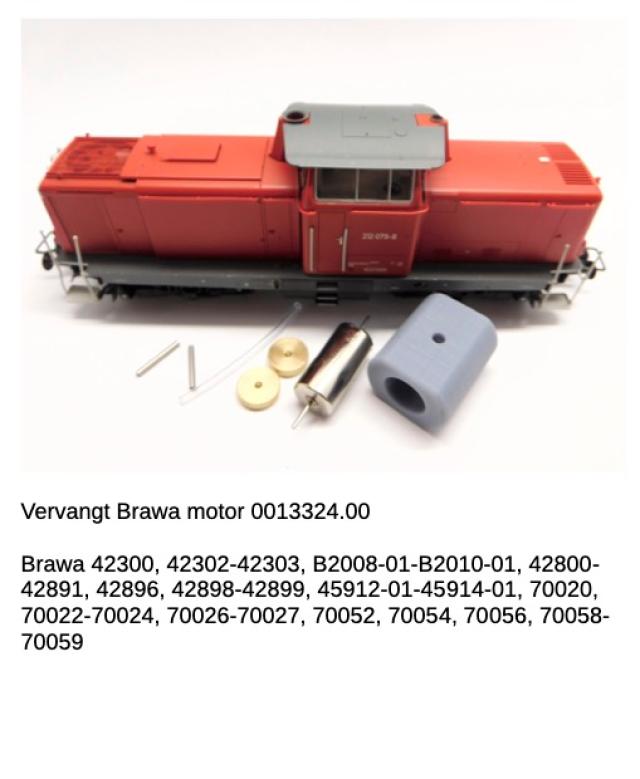 Micromotor.EU HBR005C Brawa V100, BR 211, BR 212, BR 213, Am 847, ÖBB Rh 2048