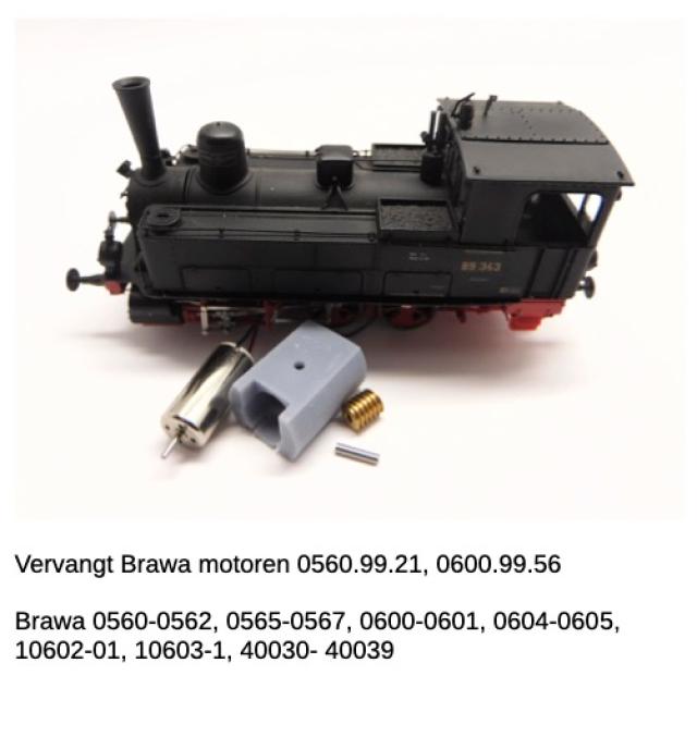 Micromotor.EU HBR007G Brawa BR 89, K.W.ST.E T3, SBB TE III, SOB Te 2/2