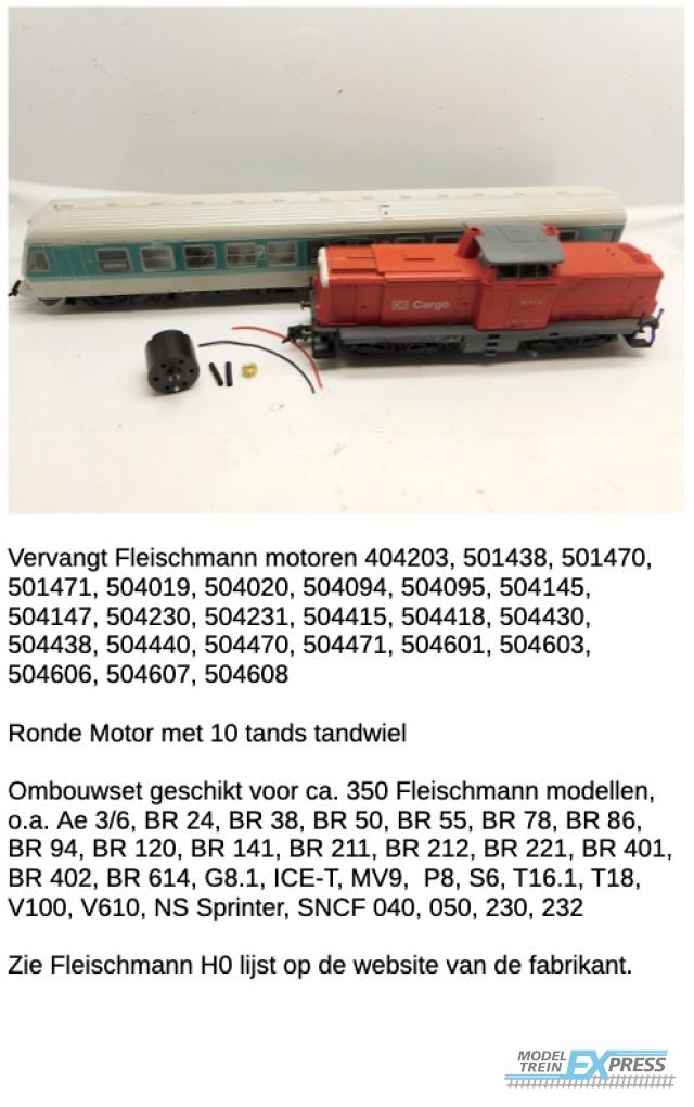 Micromotor.EU HF003G Ombouwset geschikt voor honderden verschillende Fleischmann modellen (o.a. NS Sprinter). Voor meer info: zie foto