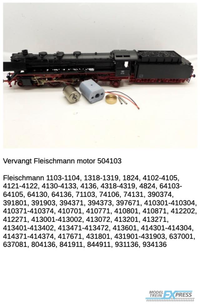 Micromotor.EU HF008F Fleischmann BR 03, BR 39, BR 41, BR 43, E 19, BR 119