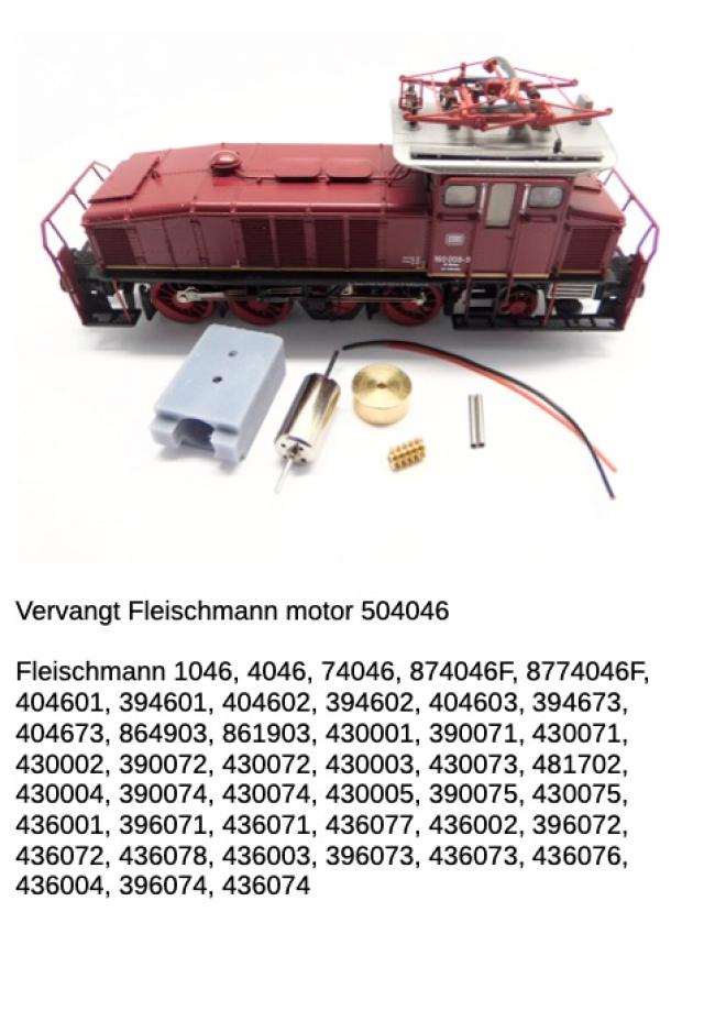 Micromotor.EU HF014C Fleischmann BR 160, BR 169, E 60, E 69 (DB, Edelweissbahn, SBB-CFF), BR 76, KPEV T10, SNCF 230TB