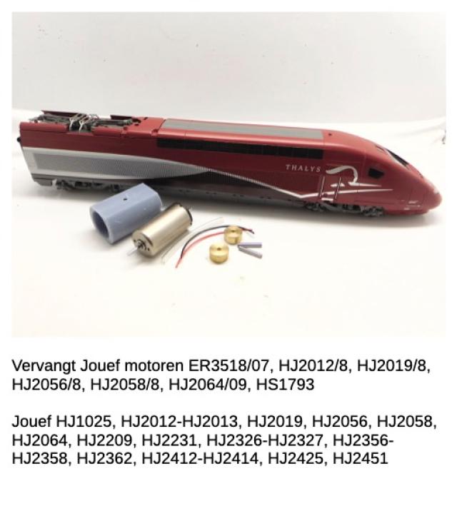 Micromotor.EU HJ004C Jouef SNCF TGV, TGV Duplex, TGV Euroduplex, TGV La Poste, TGV PKBA Thalys, TGV POS, TGV PSE, TGV RD, TGV SE