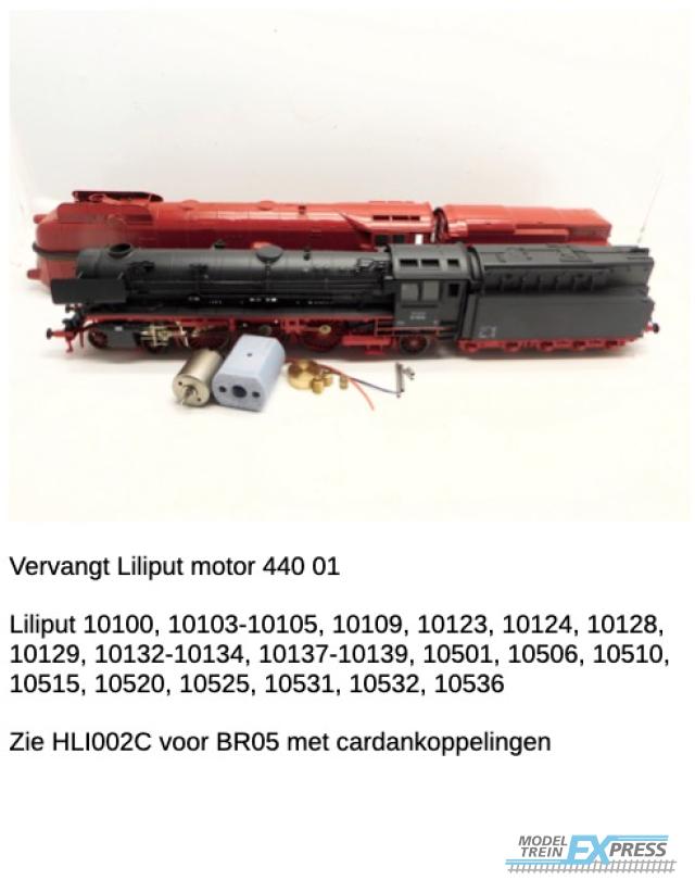 Micromotor.EU HLI005C Liliput BR 01.10, BR 05 (Motor met wormwielen), BR 011, BR 012