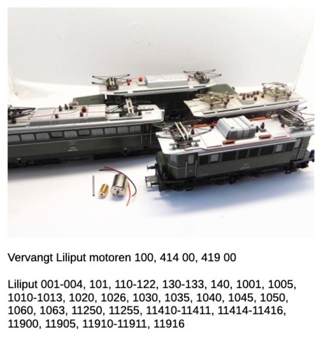 Micromotor.EU HLI017G Liliput E 18, E 45, E 94, V 160, EBT Be 4/4, ÖBB Rh 54/1010/1020/1040/1042/1245 Roter Pfeil/Blauer Blitz ,SBB C-Lok, SJ F700, BR Class AL1/A2/A3/A4/52/124