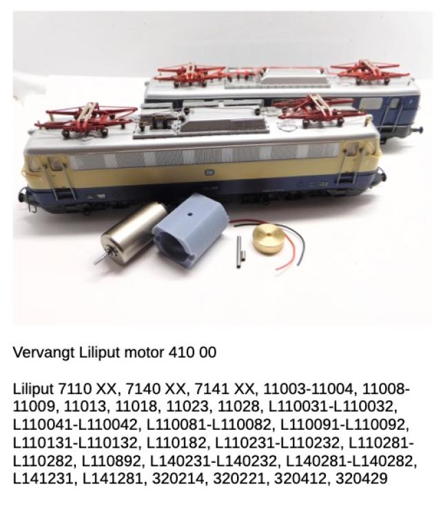 Micromotor.EU HLI021F Liliput BR 110, BR 112, BR 140, E10, E40