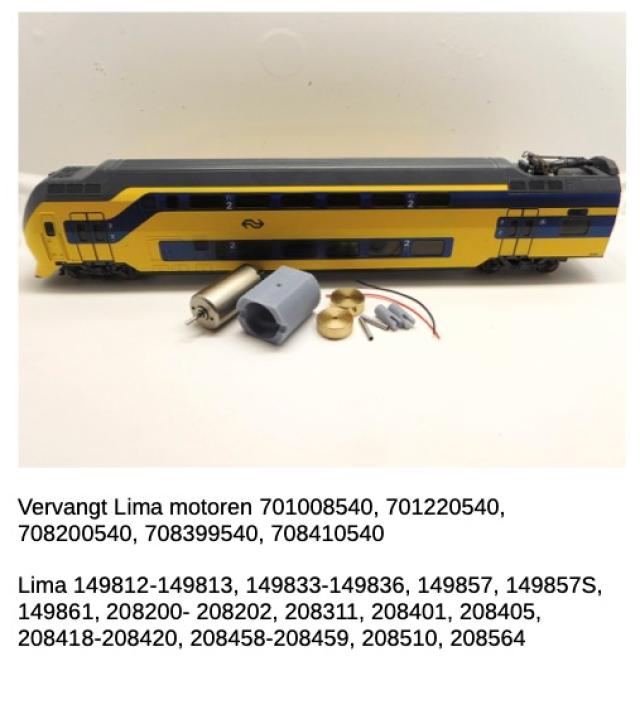 Micromotor.EU HLM006C Lima DB ET 165, DB ET 182, DB MAK 1024, NS IRM, SBB RABe, SBB RBe 4/4,  Berliner BVG EB 275