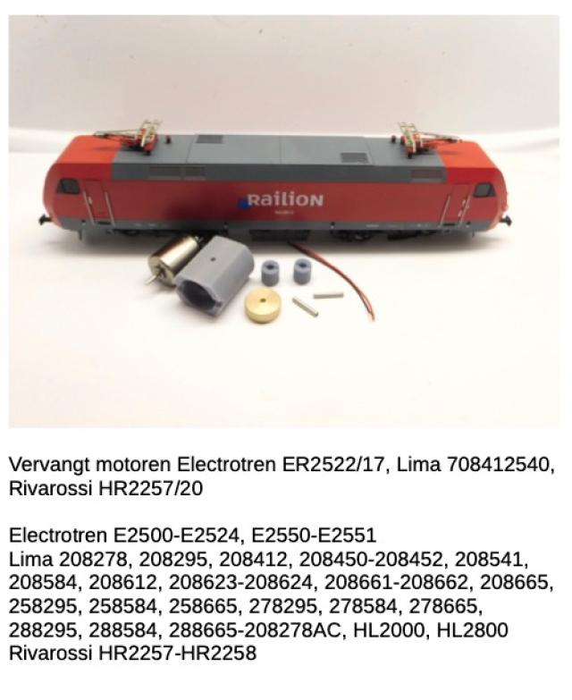 Micromotor.EU HLM009C Lima, Electrotren, Rivarossi BR 127 Eurosprinter, BR 152, ES64 EuroSprinter, CP 5600, Grecia/OSE 120, Renfe 252