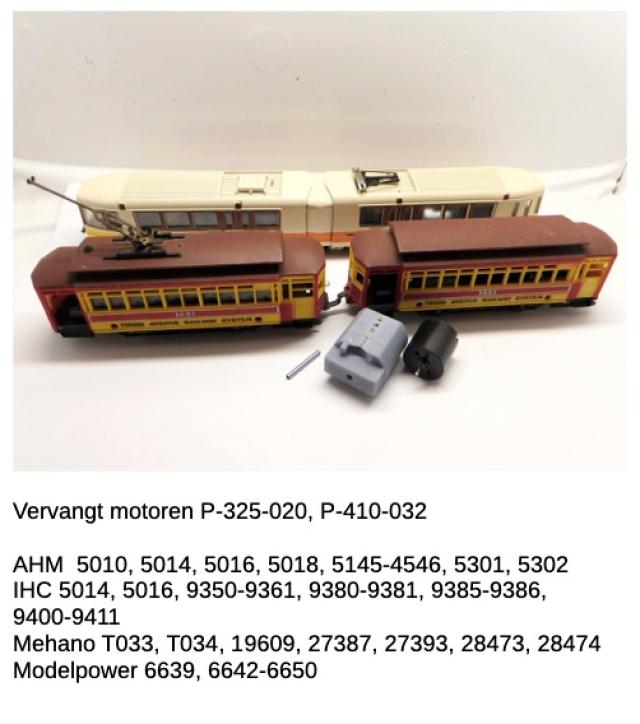 Micromotor.EU HME004 Mehano / AHM / IHC / Modelpower Boeing LRV, Brill Trolley, Light Mikado, USRA Light pacific, EMD SW1, Alco 1000 HP shunter