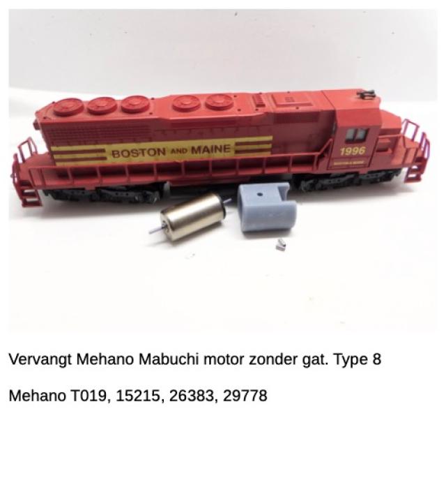 Micromotor.EU HME005 Mehano / AHM / IHC / Modelpower SD40 (Alleen de versie ZONDER vliegwielen.)