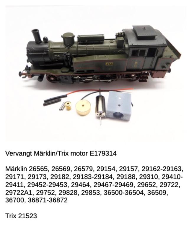 Micromotor.EU HMT012C Märklin / Trix BR 74, KPEV T12, NS 5906, ÖBB RH 674, SNCB serie 96, SNCF 130 TB