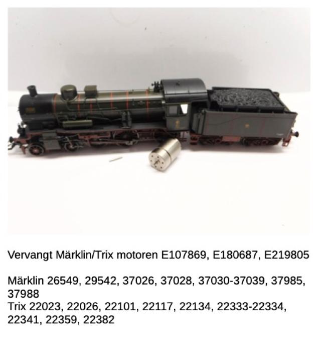 Micromotor.EU HMT013 Märklin / Trix DB/DRG BR 38, KPEV P8, DSB Litra T 297, FS Gruppe 675, ÖBB Rh 638, SNCB Reeks 64, SNCF 230F