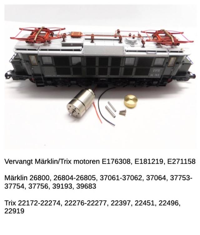 Micromotor.EU HMT014F Märklin / Trix E 17, BR 117, E 18, E19, NSB EL 12*, SJ Dm*, SJ Dm 2*, SJ Dm 3*, SBB Ae 8/14*