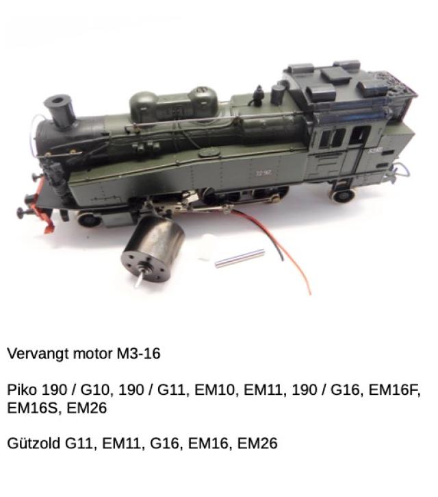 Micromotor.EU HP011G Piko (Gützold) BR 24 DR, BR 64 (DR, CSD), BR 75 (DR, KSStEB, SNCF)