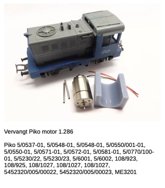 Micromotor.EU HP014 Piko Diesel Start, E69, Nohab (2x Motor) - Modell mit Gummiantrieb