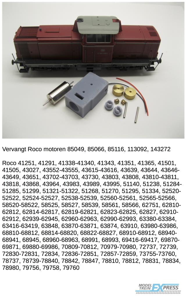 Micromotor.EU HR008C Roco V 100, BR 211/212/213, BR 203/204,ÖBB 2045/2048, V 1252, V 84, DR V100, BR 110/112/114/115, NS 1000, Sersa Am 847, V 80 / BR 280, E 80