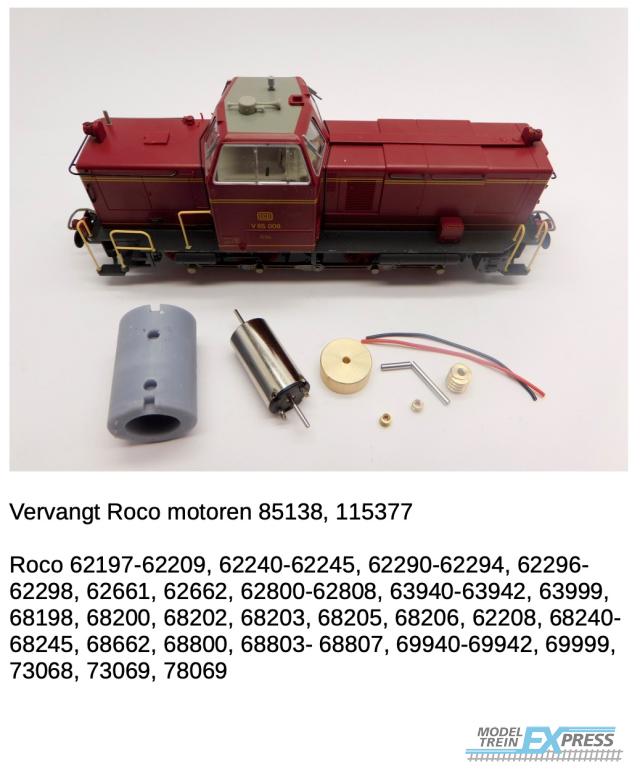 Micromotor.EU HR017C Roco V36, V65, BR 265, BR 64, BR 74, BR 93, BR 236, KPEV T12, ÖBB Rh 93, Rh 1161, CSD Rh 354.4 Rh 431, SNCB Reeks 96, SNCF 130 TC, NS 5909, MAV M30, DSB T1, PKP Okl2