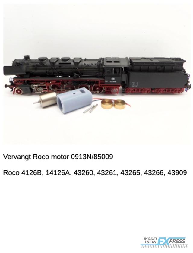 Micromotor.EU HR033F Roco BR 43, BR 44, SNCF 150X  (Oudste model met zilveren wielbanden!)