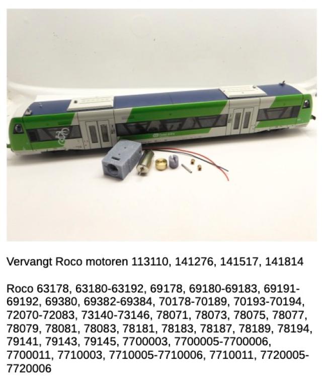 Micromotor.EU HR049C Roco RegioShuttle, RS1, V 80, BR 515, BR 628, BR 650, Rh 841, Rh 5042
