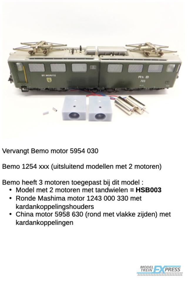 Micromotor.EU HSB003 Bemo GE 6/6 II - Model with 2 Motors !