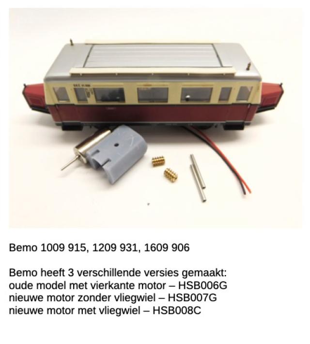 Micromotor.EU HSB007G Bemo H0-H0e-H0m Wismarer Schienenbus - nieuwe motor zonder vliegwiel