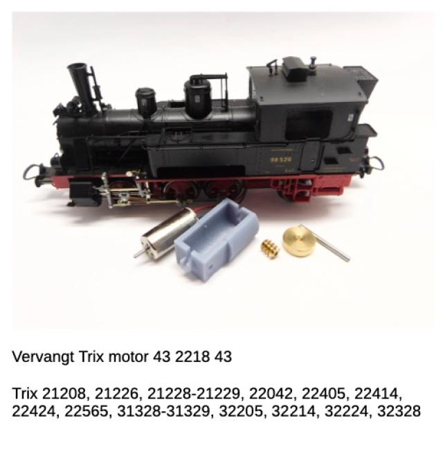 Micromotor.EU HTR011C Trix BR 98 4-5, K.Bay.Sts.B. Gattung D XI, Pfalz Bahn T4 II