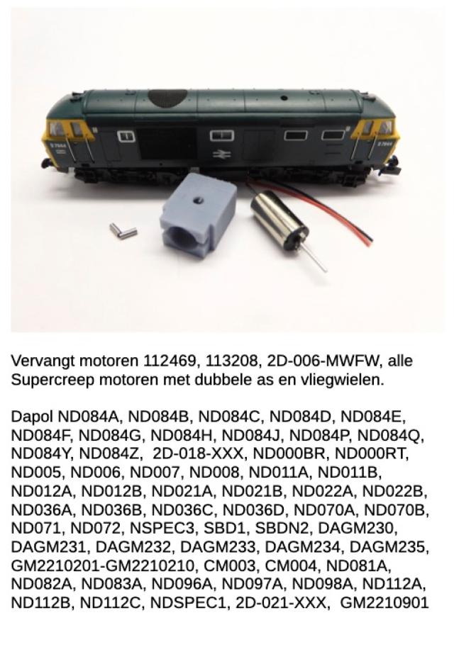 Micromotor.EU NDA002 Dapol Class 35 Hymek, Class 73, Class 156