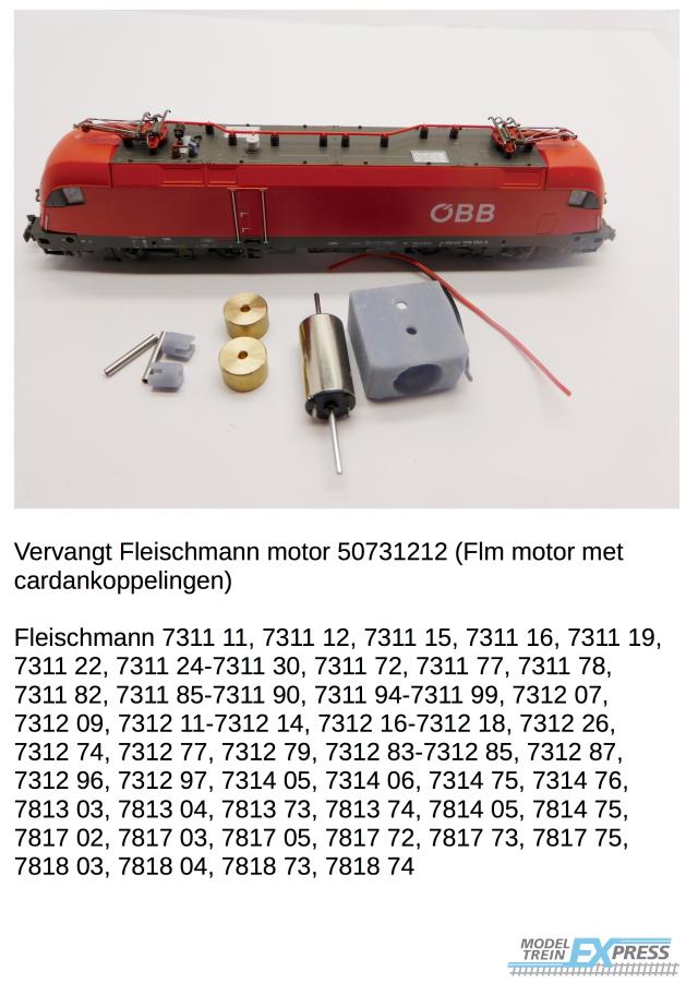 Micromotor.EU NF043C Fleischmann DB BR 182, ÖBB 1016/1116/1216, HKX ES 64 U2, MAV 470, GySEV 1047.5, CFI BR 190, Fuori Muro BR 190 - Fleischmann met cardan