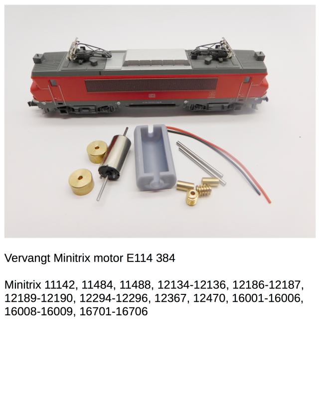 Micromotor.EU NM035C Minitrix NS 1600/1800, DB Schenker 1600, SNCF BB 15000 / BB 22200 / BB 42200 / BB 67300 / BB 67400 / BB 7200