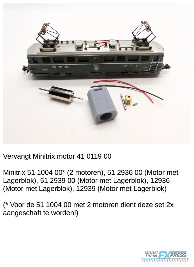 Micromotor.EU NM038G Minitrix Ae 6/6 (Motor mit Lagerblock)