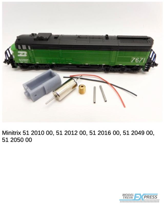 Micromotor.EU NM048G Minitrix US U30CG (Santa Fe, Amtrak, Burlington Northern, Penn Central)