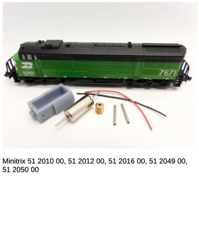 Micromotor.EU NM048G Minitrix US U30CG (Santa Fe, Amtrak, Burlington Northern, Penn Central)