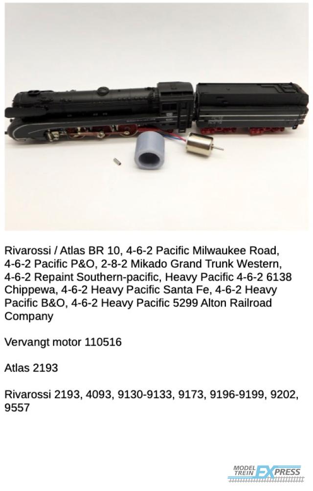 Micromotor.EU NRI002 Ombouwset voor diverse Rivarossi / Atlas modellen. Voor lijst: zie foto