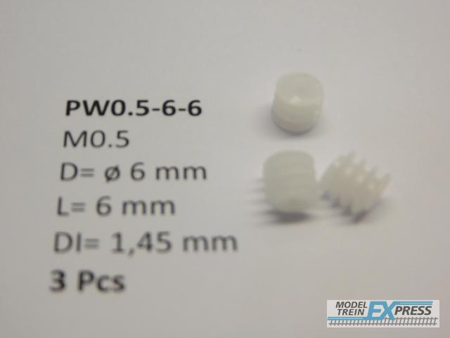 Micromotor.EU PW0.5-6-6 M0.5 D=ø6 L=6 DI=1.45 mm (3 Pcs)
