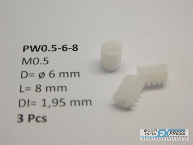 Micromotor.EU PW0.5-6-8 M0.5 D=ø6 L=8 DI=1.95 mm (3 Pcs)