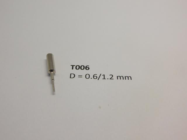 Micromotor.EU T006 Vervangingsstift voor T005: 0.6 / 1.2 mm